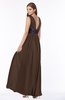 ColsBM Emmaline Copper Elegant A-line V-neck Half Backless Chiffon Floor Length Bridesmaid Dresses