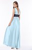 ColsBM Emmaline Ice Blue Elegant A-line V-neck Half Backless Chiffon Floor Length Bridesmaid Dresses