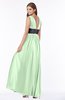 ColsBM Emmaline Light Green Elegant A-line V-neck Half Backless Chiffon Floor Length Bridesmaid Dresses