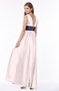 ColsBM Emmaline Light Pink Elegant A-line V-neck Half Backless Chiffon Floor Length Bridesmaid Dresses