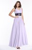 ColsBM Emmaline Light Purple Elegant A-line V-neck Half Backless Chiffon Floor Length Bridesmaid Dresses