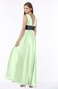 ColsBM Emmaline Pale Green Elegant A-line V-neck Half Backless Chiffon Floor Length Bridesmaid Dresses
