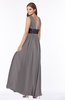 ColsBM Emmaline Ridge Grey Elegant A-line V-neck Half Backless Chiffon Floor Length Bridesmaid Dresses