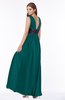 ColsBM Emmaline Shaded Spruce Elegant A-line V-neck Half Backless Chiffon Floor Length Bridesmaid Dresses