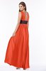ColsBM Emmaline Tangerine Tango Elegant A-line V-neck Half Backless Chiffon Floor Length Bridesmaid Dresses
