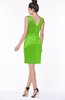 ColsBM Stella Classic Green Gorgeous Sheath Scoop Satin Knee Length Bow Bridesmaid Dresses