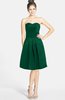 ColsBM Jessie Alpine Green Glamorous Strapless Sleeveless Zip up Satin Knee Length Bridesmaid Dresses