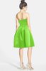 ColsBM Jessie Classic Green Glamorous Strapless Sleeveless Zip up Satin Knee Length Bridesmaid Dresses