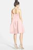ColsBM Jessie Pastel Pink Glamorous Strapless Sleeveless Zip up Satin Knee Length Bridesmaid Dresses