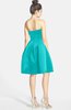 ColsBM Jessie Viridian Green Glamorous Strapless Sleeveless Zip up Satin Knee Length Bridesmaid Dresses
