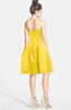 ColsBM Jessie Yellow Glamorous Strapless Sleeveless Zip up Satin Knee Length Bridesmaid Dresses