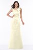 ColsBM Hayley Bleached Sand Gorgeous A-line Sleeveless Satin Floor Length Bow Bridesmaid Dresses