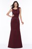 ColsBM Hayley Burgundy Gorgeous A-line Sleeveless Satin Floor Length Bow Bridesmaid Dresses
