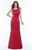 ColsBM Hayley Lipstick Red Gorgeous A-line Sleeveless Satin Floor Length Bow Bridesmaid Dresses