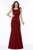 ColsBM Hayley Maroon Gorgeous A-line Sleeveless Satin Floor Length Bow Bridesmaid Dresses