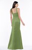 ColsBM Hayley Moss Green Gorgeous A-line Sleeveless Satin Floor Length Bow Bridesmaid Dresses