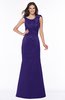 ColsBM Hayley Royal Purple Gorgeous A-line Sleeveless Satin Floor Length Bow Bridesmaid Dresses