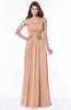 ColsBM Leanna Almost Apricot Glamorous Sleeveless Chiffon Floor Length Ruching Bridesmaid Dresses