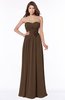 ColsBM Leanna Chocolate Brown Glamorous Sleeveless Chiffon Floor Length Ruching Bridesmaid Dresses