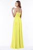 ColsBM Leanna Pale Yellow Glamorous Sleeveless Chiffon Floor Length Ruching Bridesmaid Dresses