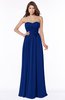 ColsBM Leanna Sodalite Blue Glamorous Sleeveless Chiffon Floor Length Ruching Bridesmaid Dresses
