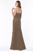 ColsBM Cara Brown Modest A-line Sleeveless Half Backless Floor Length Ruching Bridesmaid Dresses