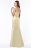 ColsBM Cara Champagne Modest A-line Sleeveless Half Backless Floor Length Ruching Bridesmaid Dresses