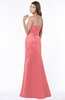 ColsBM Cara Coral Modest A-line Sleeveless Half Backless Floor Length Ruching Bridesmaid Dresses