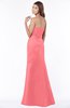 ColsBM Cara Hot Coral Modest A-line Sleeveless Half Backless Floor Length Ruching Bridesmaid Dresses
