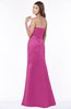 ColsBM Cara Hot Pink Modest A-line Sleeveless Half Backless Floor Length Ruching Bridesmaid Dresses