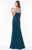 ColsBM Cara Moroccan Blue Modest A-line Sleeveless Half Backless Floor Length Ruching Bridesmaid Dresses