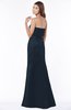 ColsBM Cara Navy Blue Modest A-line Sleeveless Half Backless Floor Length Ruching Bridesmaid Dresses