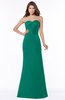 ColsBM Cara Pepper Green Modest A-line Sleeveless Half Backless Floor Length Ruching Bridesmaid Dresses