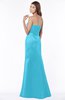 ColsBM Cara Turquoise Modest A-line Sleeveless Half Backless Floor Length Ruching Bridesmaid Dresses