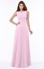 ColsBM Anika Baby Pink Modest A-line Scoop Sleeveless Zip up Chiffon Bridesmaid Dresses