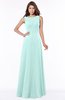 ColsBM Anika Blue Glass Modest A-line Scoop Sleeveless Zip up Chiffon Bridesmaid Dresses