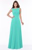 ColsBM Anika Blue Turquoise Modest A-line Scoop Sleeveless Zip up Chiffon Bridesmaid Dresses
