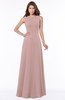 ColsBM Anika Blush Pink Modest A-line Scoop Sleeveless Zip up Chiffon Bridesmaid Dresses
