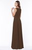 ColsBM Anika Chocolate Brown Modest A-line Scoop Sleeveless Zip up Chiffon Bridesmaid Dresses