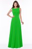 ColsBM Anika Classic Green Modest A-line Scoop Sleeveless Zip up Chiffon Bridesmaid Dresses