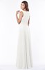 ColsBM Anika Cloud White Modest A-line Scoop Sleeveless Zip up Chiffon Bridesmaid Dresses