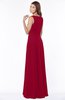 ColsBM Anika Dark Red Modest A-line Scoop Sleeveless Zip up Chiffon Bridesmaid Dresses