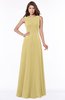 ColsBM Anika Gold Modest A-line Scoop Sleeveless Zip up Chiffon Bridesmaid Dresses
