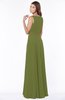 ColsBM Anika Olive Green Modest A-line Scoop Sleeveless Zip up Chiffon Bridesmaid Dresses