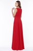 ColsBM Anika Red Modest A-line Scoop Sleeveless Zip up Chiffon Bridesmaid Dresses