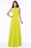 ColsBM Anika Sulphur Spring Modest A-line Scoop Sleeveless Zip up Chiffon Bridesmaid Dresses