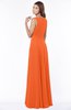 ColsBM Anika Tangerine Modest A-line Scoop Sleeveless Zip up Chiffon Bridesmaid Dresses
