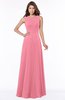 ColsBM Anika Watermelon Modest A-line Scoop Sleeveless Zip up Chiffon Bridesmaid Dresses