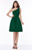 ColsBM Kristen Alpine Green Classic Sleeveless Satin Knee Length Plainness Bridesmaid Dresses
