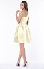 ColsBM Kristen Bleached Sand Classic Sleeveless Satin Knee Length Plainness Bridesmaid Dresses